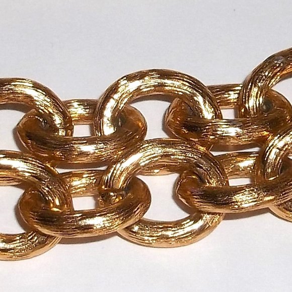 Vintage Jewelry Long 33 Inch Gold Toned Chain Unisex Man Woman Chunky Retro C364 - Picture 5 of 6